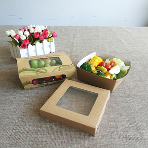 Kray ensalada caja de papel kraft con ventana - Product Image 2