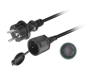 16A 250V IP44 Schuko Straight plug GS/CE Extension cord ROHS,PAHS and Phthalate-free H07RN-F 3X1.5/2.5mm2 cable