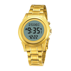 素晴らしいイスラムの宗教的な贈り物アザンイスラム教徒の祈りの時間はコーランのブックマークQiblaコンパスデジタルLCD防水時計を警告します - Product Image 3