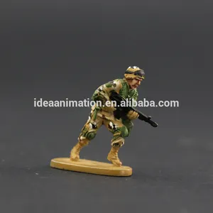 Résine faite mini figurine d'action militaire militaire de jouets de soldat en métal