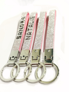 Wholesale Rhinestone <strong>Wristlet</strong> <strong>Keychain</strong> with with Custom logo <strong>Keychain</strong> with Free Shipping Kechain - Product Image 3