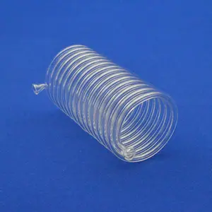 HF Wholesale clear helical quartz tube / quartz glass coil tube