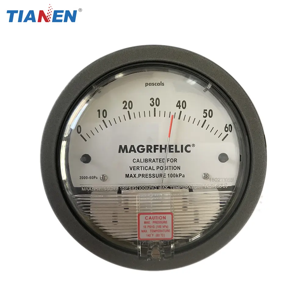 Differential Pressure Gauge Micro Magrfhelic Differential Pressure Gauge For Gas Factory Directly