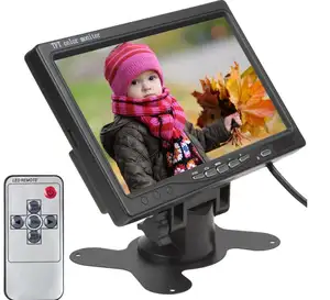 Portable mini 7 inch cctv security lcd car tv monitor with usb