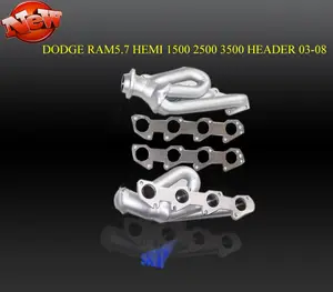 Cerámica recubierto escape para 03-08 Dodge Ram Hemi camión V8 motor 5.7L 1500 2500 3500