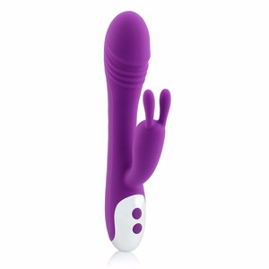 WINYI mainan seks dewasa isi ulang Usb bentuk kelinci g-spot Penis buatan grosir seks menggunakan <span class=keywords><strong>Vibrator</strong></span> Dildo kelinci 2 In 1 - Product Image 1