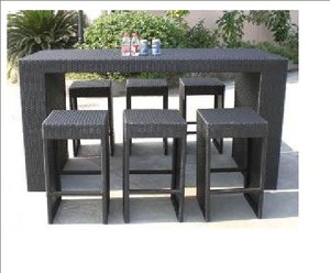 Meubles mobilier <span class=keywords><strong>en</strong></span> rotin, ensemble chaise et table de <span class=keywords><strong>bar</strong></span> <span class=keywords><strong>en</strong></span> <span class=keywords><strong>osier</strong></span>, haute qualité, nouveau design - Product Image 3