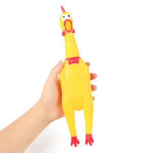Çığlık sarı kauçuk tavuk gıcırtılı evcil köpek çiğnemek oyuncak - Product Image 4