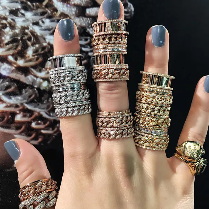 Хорошее качество позолоченные серебряные ювелирные изделия с бриллиантами кубического циркония кольцо
