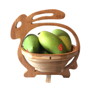 Cheap Rabbit Shaped Picnic <strong>Basket</strong> Collapsible Tray Pot Coaster for Fruit and <strong>Display</strong> <strong>Basket</strong> - Product Image 3