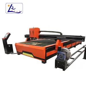 Metal tube plasma cutting machine / cnc plasma cutter with rotary price