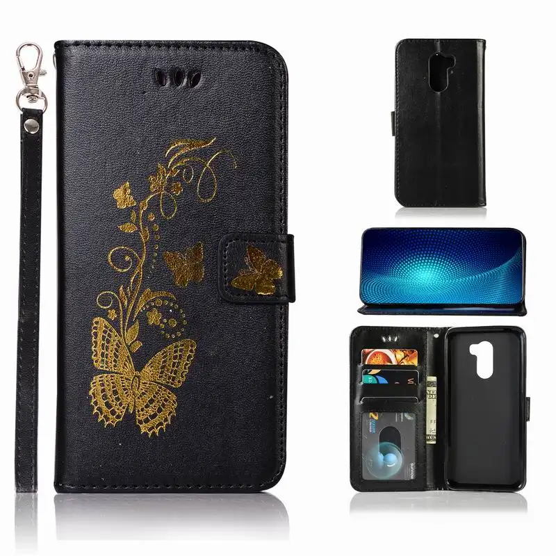 Wallet leather flip butterfly design Case for Xiaomi Poco F1 6.18 '',for Xiaomi Pocophone F1 Case, for Poco F1 Cover