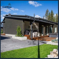 Cabane en rondins naturelles exquise maison préfabriquée en bois préfabriquée avec norme de certification AU NZ US EN