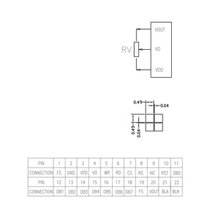 Tcc (24064bv20) đơn sắc ngoài trời <span class=keywords><strong>LCD</strong></span> hiển thị <span class=keywords><strong>Module</strong></span> 22 Pin t6963 STN 3.3V/5V 240x6 4/24064 <span class=keywords><strong>LCD</strong></span> - Product Image 6