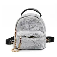 ออกแบบใหม่ฤดูหนาวน่ารักกระเป๋านักเรียน Mini Mini ขนกระเป๋าเป้สะพายหลัง