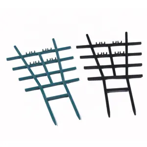 DIY Mini Climbing Trellis, Superimposed Garden Plant Support for Potted Plants Plastic Flower Supports, Dark Green