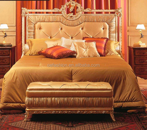 Irlanda <span class=keywords><strong>Glasgow</strong></span> lujo doble talla de madera marco aplastado terciopelo cama