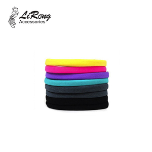 BSCI fábrica auditada Lirong hermoso 4Mm * 5,5 "pelo de nailon Bobbles ancho elástico lazos elásticos para el cabello para niñas accesorios para el cabello - Product Image 4