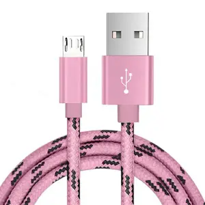 Micro USB зарядный кабель 1 м USB кабель с нейлоновой оплеткой V8 кабель для зарядки и синхронизации данных шнур адаптер линия для Samsung S5 S6 note4