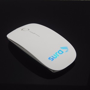 Moq 100pcs OEM khuyến mại Quà Tặng chuột tùy chỉnh Laser khắc Logo Led Light Up chuột không dây - Product Image 4