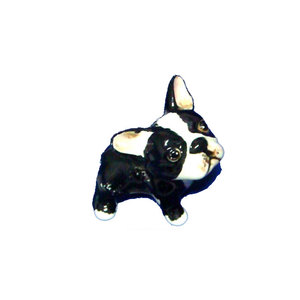Figurine de <span class=keywords><strong>chien</strong></span> <span class=keywords><strong>en</strong></span> céramique, <span class=keywords><strong>Vintage</strong></span>, faite à la main, Boston Terrier - Product Image 1
