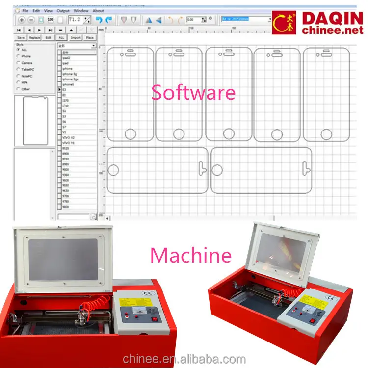 Daqin laser screen protector cutting machine for any model mobile phone