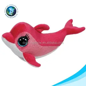 Peluche personalizado de alta calidad, animal de mar, Delfín rojo de peluche, venta al por mayor