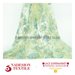 2017 Nouvelle mode tendance dentelle tissu dubai gros pour <span class=keywords><strong>la</strong></span> robe de mariage - Product Image 5