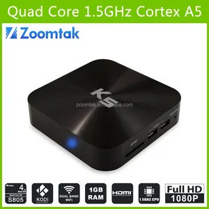 2015 zoomtak k5 quad core android smart tv box androide 4.4& Gotham 13.2 XBMC addons precaricato streaming internet media player