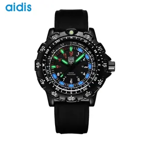 Luminous Clock Alloy Waterproof Watches Men Luxury Silicone Wristwatch Sport Quartz Watches