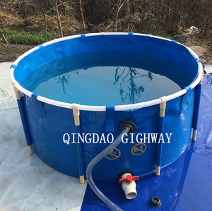 Tanques Plegables para Cría de Tilapia de 1000L, 2000L, 3000L, 5000L, 7000L, 10000L, Estanque de Peces Desmontable de PVC - Product Image 2