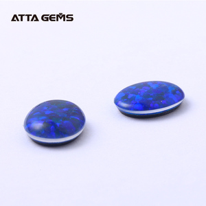 K14 <span class=keywords><strong>azul</strong></span> Oval Cut 9X7mm verde ópalo sintético opal gemstone <span class=keywords><strong>precio</strong></span> doublet opal - Product Image 6