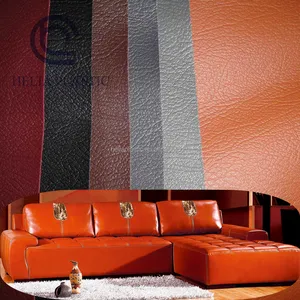 Chinese Nantong High quality PVC Embossed leather Abrasion-Resistant color Sofa Artificial Leather furniture material