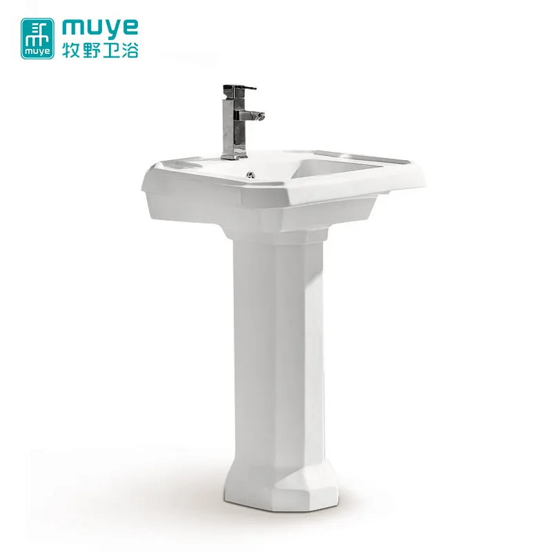 Novedad moderno cuarto de baño de limpieza esmalte de cerámica de alta-independiente de lavabo