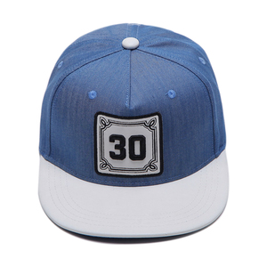 Sombrero de tela vaquera personalizado, 5 paneles, bordado, Logo Hip Hop, Snapback, venta al por mayor - Product Image 1
