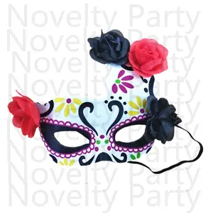 Disfraces <span class=keywords><strong>de</strong></span> <span class=keywords><strong>Halloween</strong></span> Mardi Gras máscara <span class=keywords><strong>de</strong></span> la mascarada mexicana Día <span class=keywords><strong>de</strong></span> <span class=keywords><strong>los</strong></span> <span class=keywords><strong>muertos</strong></span> calavera <span class=keywords><strong>de</strong></span> azúcar antifaz - Product Image 1