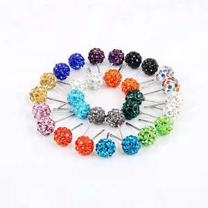 Wholesale stainless steel jewelry crystal ear studs