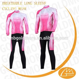 Goldmore3 FULLWELL mujeres de manga larga transpirable <span class=keywords><strong>serie</strong></span> completa un ciclo Jersey pantalones de ciclo del babero a prueba de viento profesionales ropa moto - Product Image 1