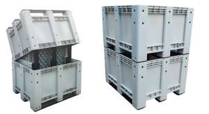 HDPE כבד החובה גדול גודל מוצק בתפזורת stackable פלסטיק מזרן תיבת עם מפעל מחיר למכירה - Product Image 5