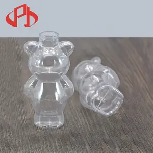 100ml pvc Amazing Empty Plastic Toy Bubble Bottle animal bear shaped bottle