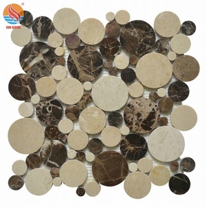 Pietra di marmo Della Bolla Rotonda Mosaico <span class=keywords><strong>Cucina</strong></span> Backsplash <span class=keywords><strong>Pannelli</strong></span> - Product Image 4