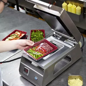 آلة ختم صينية يدوية مخصصة للطعام ، سدادة صينية للحم والفاكهة الطازجة والخضراوات ، تعبئة سريعة