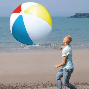 Pelota de playa inflable de PVC personalizada, Bola de playa barata con impresión de logotipo, venta al por mayor