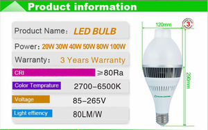 Iluminación en ultrabrillante solicitud de aplicación 100w nuevo mundo del diseño llevó el bulbo - Product Image 2