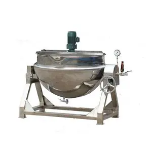 200 liter Industrial Double Jacket Mixer Steam Jacketed Kettle Cooking Machine