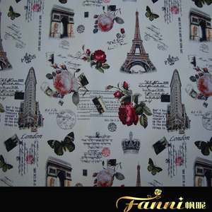 Newspaper estilo retrô couro falso tecido, bandeira dos eua impresso do jornal couro pvc impresso couro sintético - Product Image 6