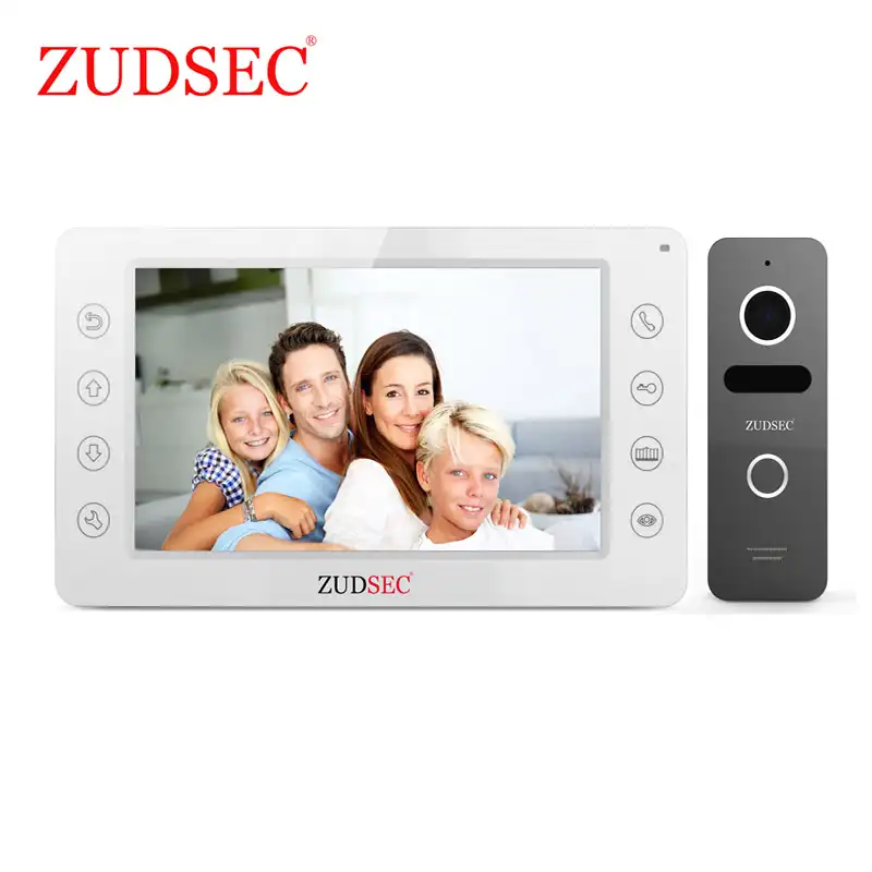 High Quality and Newest Design 4 Wires Video Door Phone with Touch Key Video Doorbell System with 7 Inch TFT Color Monitor