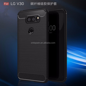 <span class=keywords><strong>New</strong></span>! Carbon Fiber Pattern Bàn Chải <span class=keywords><strong>TPU</strong></span> Điện Thoại Trở Lại Trường Hợp Bìa Cho <span class=keywords><strong>LG</strong></span> V30 - Product Image 1