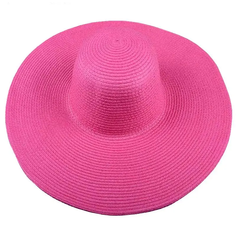 الجملة أزياء سترو قبعة للوقاية من الشمس كبيرة واسعة بريم قبعات صيفية للنساء