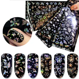 Fabriek Prijs Mooie Foto Vinger Art Kerst Star Sky Nail Sticker